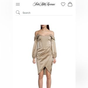 Worn once. Tan/nude balloon sleeve corset dress. Size 6